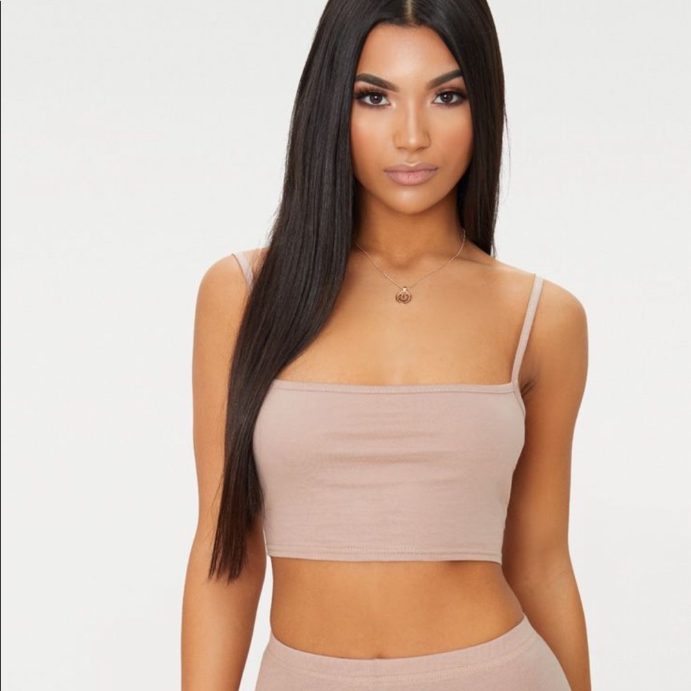 Taupe Crop Top